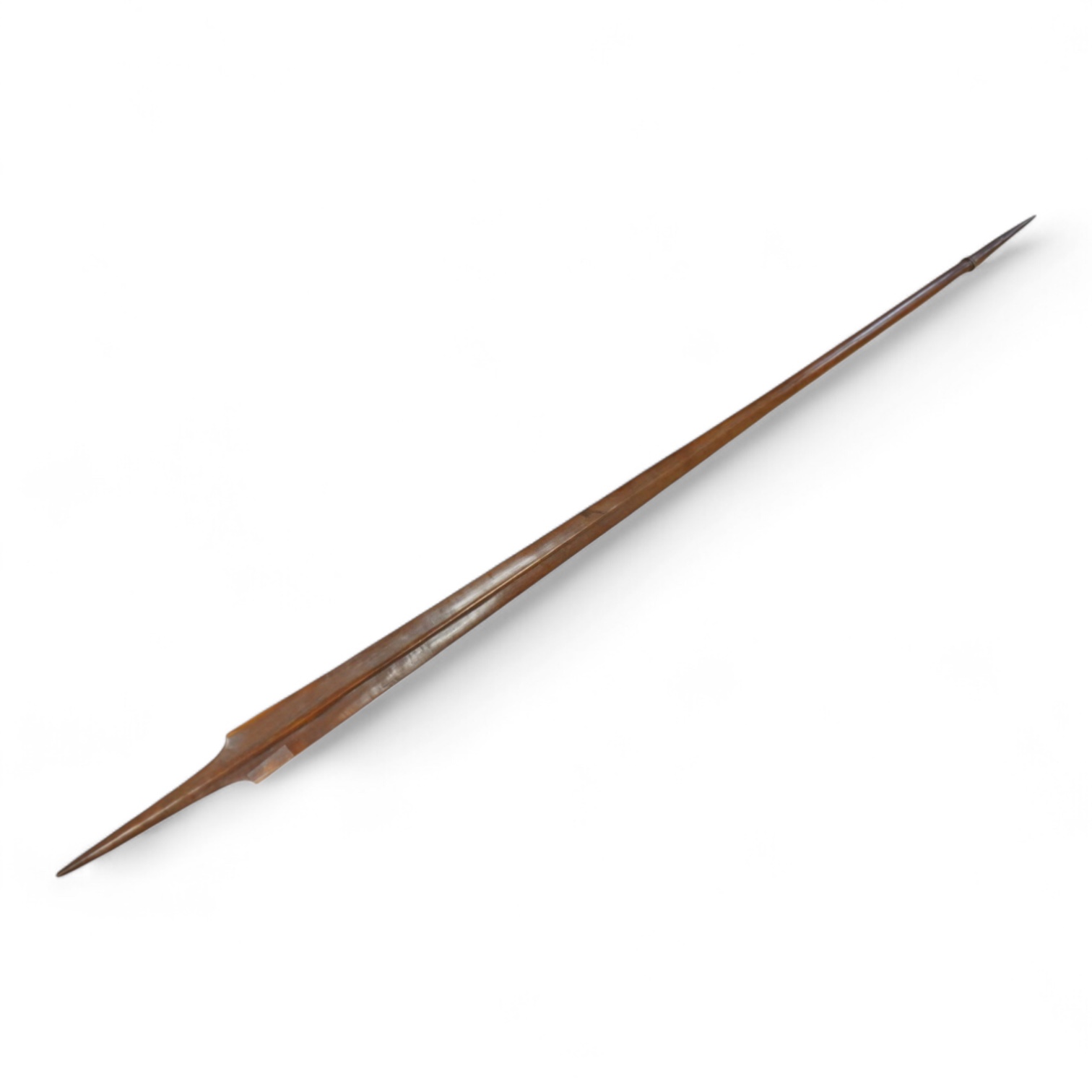 Polynesia - A Niue club with a tapering shouldered blade, early 20th century, 205cm long